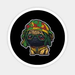 Rasta pug Magnet